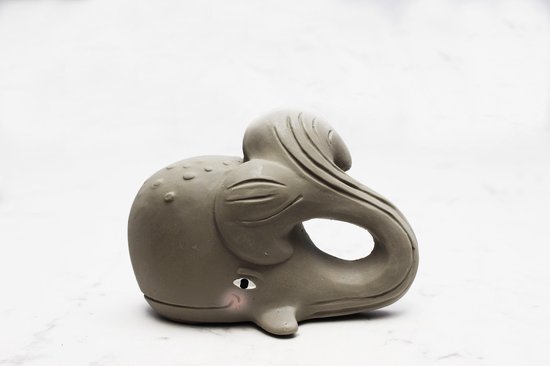 Hevea Gorm the Whale - Bijtspeeltje - Grijs - Plasticvrij - Veilig - Stimuleert ontwikkeling van HEVEA