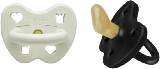 HEVEA PACIFIER 2-PACK 3-36 MONTHS ICY FJORD ORTHODONTIC van Merkloos