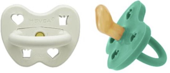 HEVEA Pacifier 2-pack 3-36 months Northern light Orthodontic van Merkloos