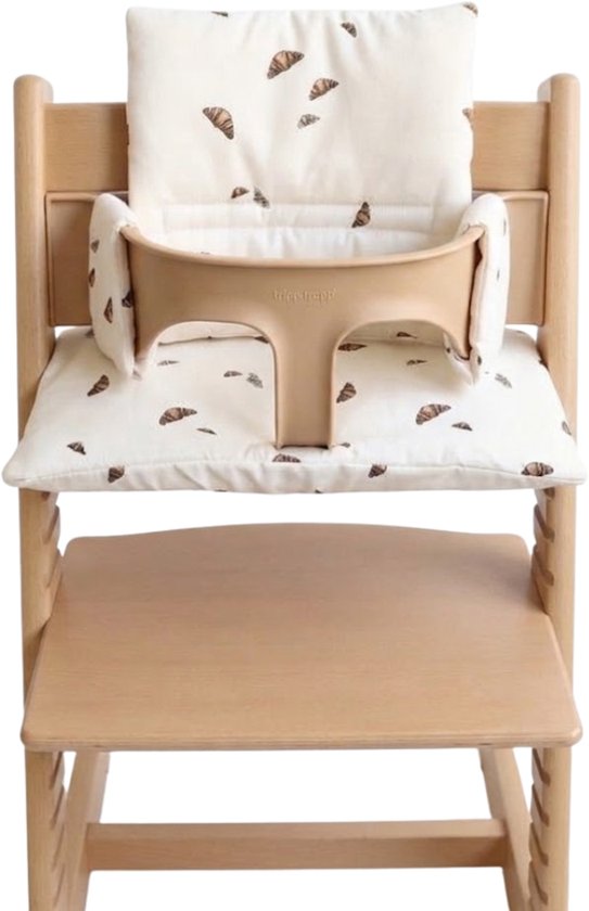 HHHK - Stokke Tripp Trapp Kussenset - Zitkussen en Rugkussen - Croissant - Stoelverkleiner - Babyset Kussen - Kinderstoel