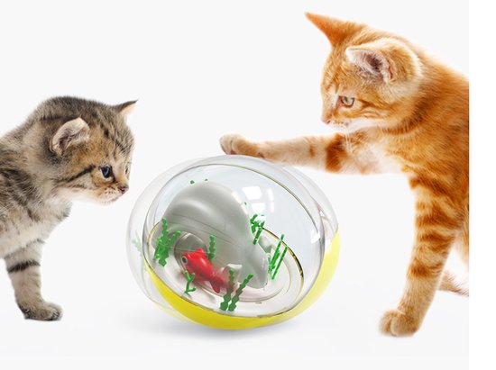 High-Performance Elektrische Swimable Vis Tumbler Oceaan Transparante Bal Puzzel Self-Hey Amuse Katten En Ontdoen Van saai Speelgoed van HI