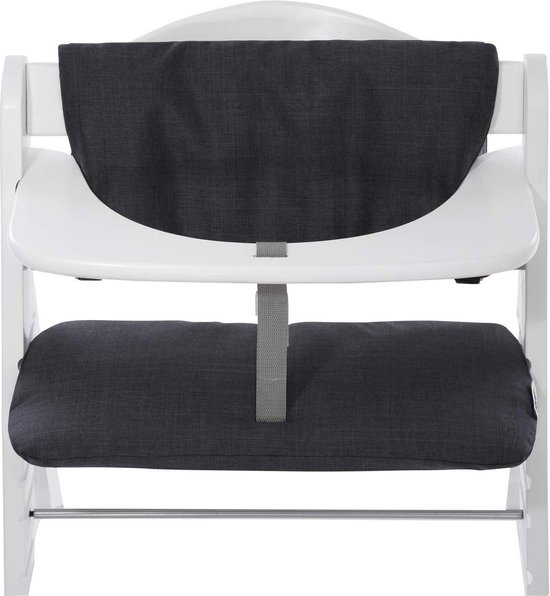 Highchair Pad Deluxe stoelverkleiner - gemakkelijk te bevestigen & schoon te maken - zwart grijs - 2 x 45 x 24 cm van HI
