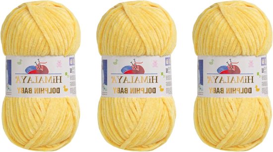 Himalaya Dolphin Baby Garen - Dekengaren Polyester - Knuffels Haken - Super Volumineus - 3 x 100 gram - 80313
