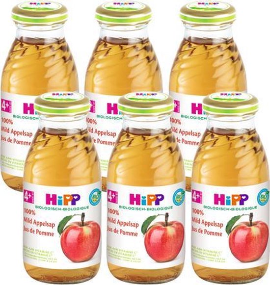 HiPP BIO milde appelsap vanaf 4 maanden - 6 stuks 200ml - NL-BIO-01 van HI