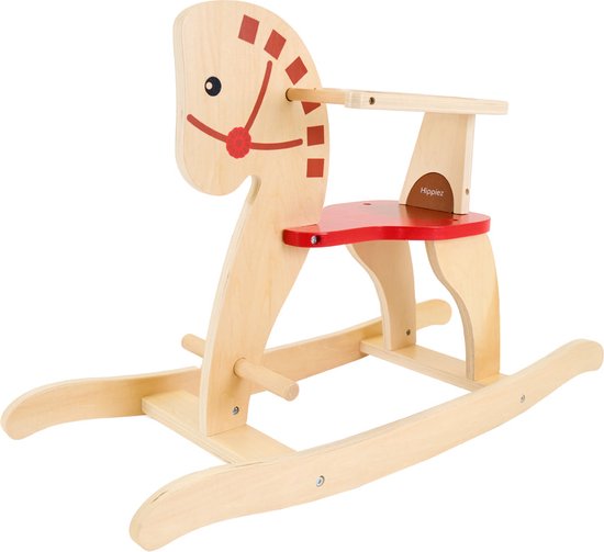 Hippiez houten hobbelpaard met afneembare veiligheidsbeugel van HI