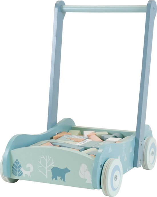 Hippiez houten loopwagen Blue Walker van HI
