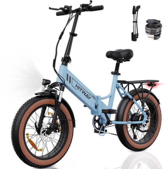 Hitway BK20 elektrische fiets - opvouwbaar - 20 inch - 10.4Ah - 250W van Hitway
