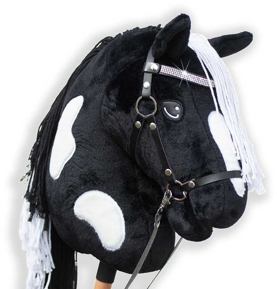 Hobby Horse Land - Hobby Horse "Black Diamond" - Inclusief halster & diamanten frontriem - Stokpaard - A3 van Hobby.