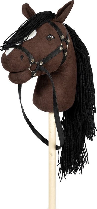 Hobby Horse Stokpaard met halster en rugzak | Geschikt voor hobby horsing | Kleur bruin van Atorka