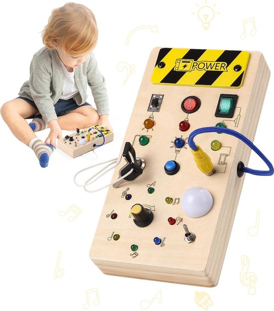 Hobbyster - Montessori Speelgoed - Busy Board Speelgoed - Vanaf 1 Jaar - Educatief Speelgoed - Kinderspeelgoed van Hobbyster