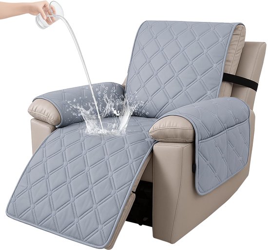 Hoes Voor Fauteuil, Relax Fauteuilbeschermer, Stoelbeschermer Voor Televisiestoel, Fauteuil Hoes Waterdicht, Bankhoes Voor Fauteuil, Hoes Voor Relaxstoel (1 Plaats, Lichtgrijs)