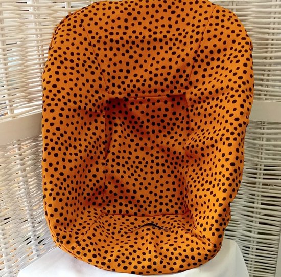 Hoes voor Trip Trap babyschaal oud model in stof Terra met zwarte stip van Merkloos