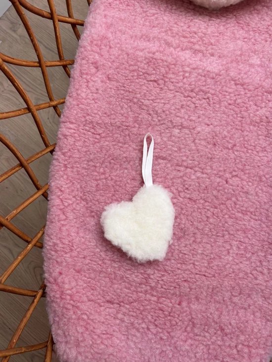 Hoeslaken wieg wol - Roze - wol - wollen - wieg - baby - zwanger