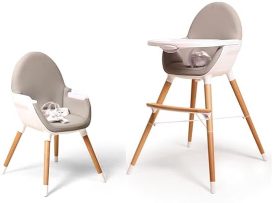 Hoge Stoel - Kinderstoel Eetstoel - Samen Eten - Groei Mee Met Kind - 63 x 57 x 96 cm