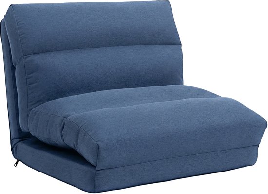 HOMCOM Vloerstoel - Polyester - 70x72x56cm - Blauw