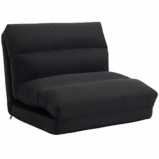 HOMCOM Vloerstoel - Polyester - 70x72x56cm - Zwart