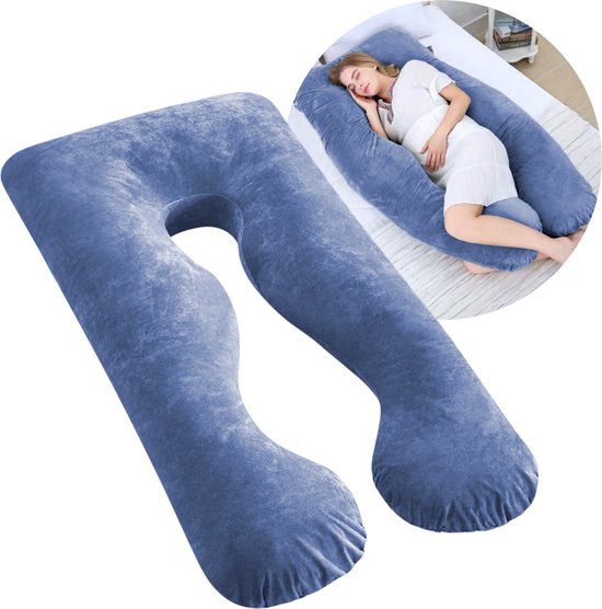 Home4u® - Zwangerschapskussen XXL - Zijslaapkussen - Lichaamskussen - Body Pillow - U vorm - Paars van Home4u