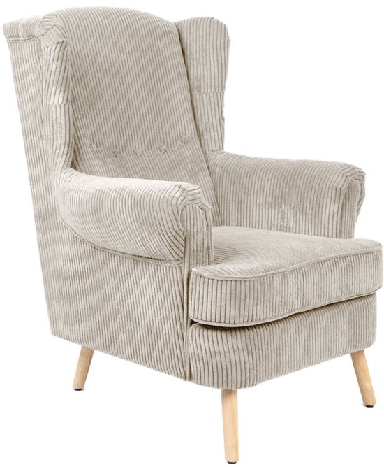 HOMLA - FOSSBY FASO - Corduroy Beige - 86x85x108 cm
