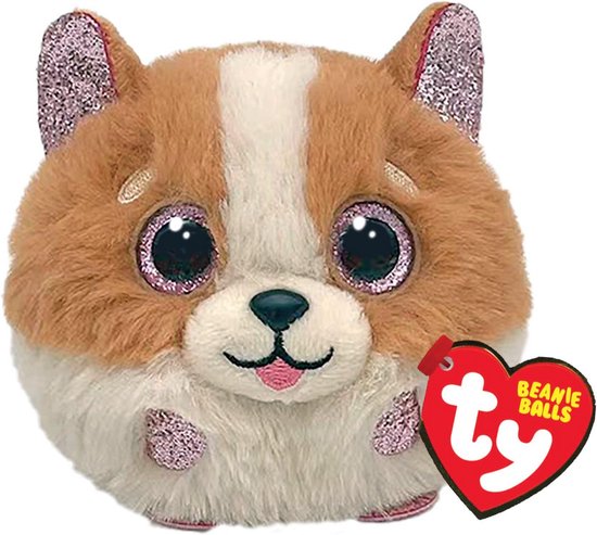 Hond Beanie Balls 7,8 cm | Zacht Pluche Verzamelstuk Knuffeldier