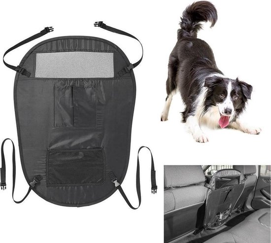 Honden barrière- auto - Veiligheidsscherm - 70 x 60 cm Zwart van 4animalz