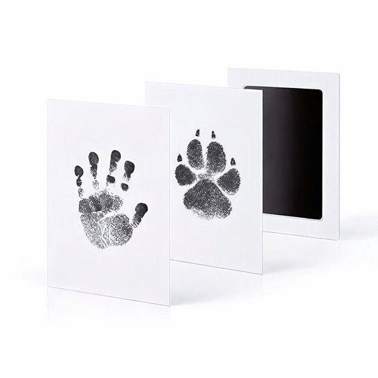 Honden- en Baby Pootafdrukset met Inktkussen - Afdrukset voor Huisdierpoot, Babyhand en Babyvoet - 5.8 x 9.4 cm - Veilig en Niet-Toxisch - Herinnering Souvenir Cadeau van Merkloos