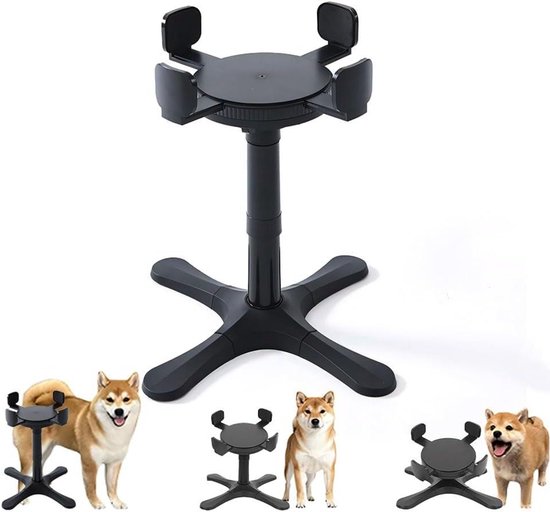 Hondenbak Verhoger - Voerstation Honden - Comfortabel Eten - In Hoogte Verstelbaar - 14-33cm Hoog - Zwart
