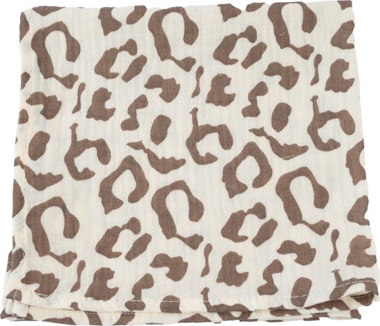 Honeybears hydrofiele doek – 2 stuks - Inbakerdoek hydrofiel baby – Hydrofiele luierdoek – Panterprint – 40 X 38 CM van Honeybears