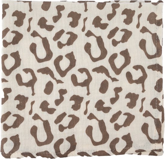 Honeybears hydrofiele doek - Inbakerdoek hydrofiel baby - XXL Hydrofiele luierdoek - Panterprint - 120X120CM van Merkloos