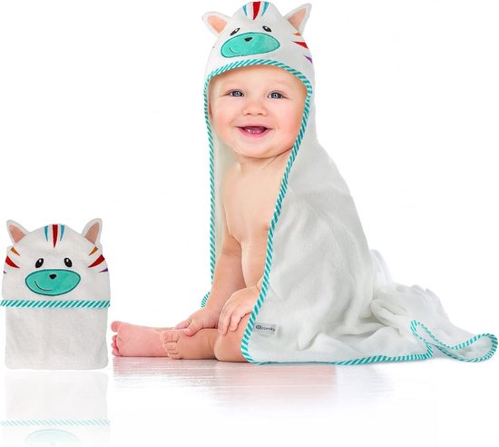 Hooded Baby Bath Towel 90x90 cm - Soft Cotton Towel for Newborns and Toddlers van Merkloos