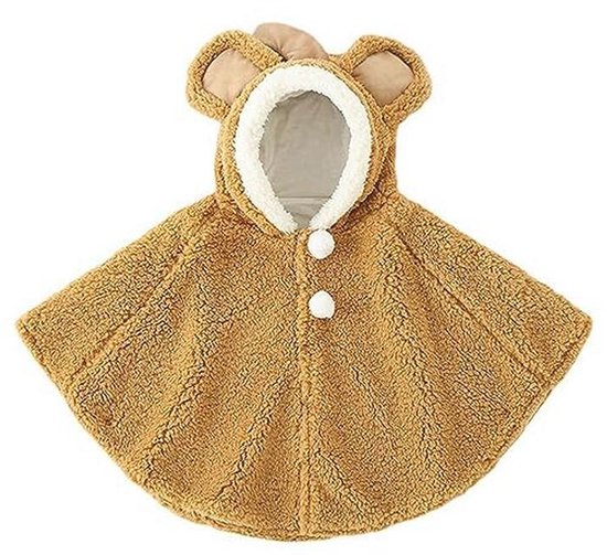 Hooded Cape voor Baby's - Zacht & Warm Poncho voor Peuters (0-3 Jaar) van Merkloos