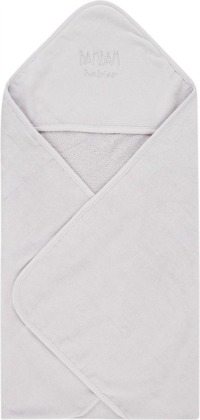 Hooded towel Grey van Jollein