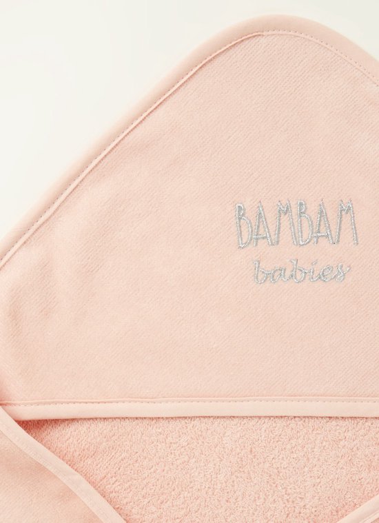 Hooded towel Pink van Jollein