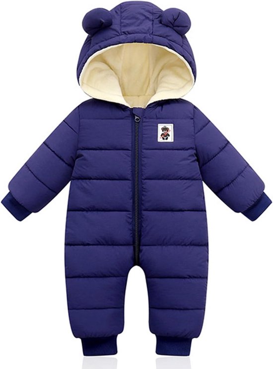 Hooded Winter Romper voor Baby's | Donsjack Warm Snowsuit | Jumpsuit 0-12 maanden