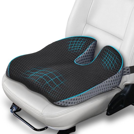 Hoogwaardig autostoelkussen - ergonomisch - 1 stuk - 100% traagschuim van Feagar