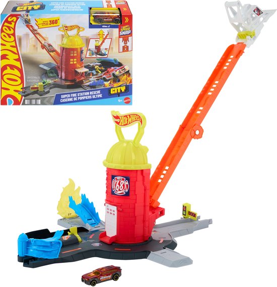 Hot Wheels City Superredding Brandweerkazerne van Merkloos