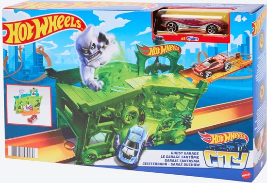 Hot Wheels Ghost Garage - Racebaan met spookthema - Inclusief 1 autootje - 4+ jaar van Merkloos