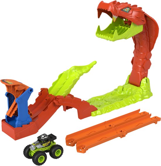 Hot Wheels Monstertrucks - Sla de Slang Knock-Out Speelset van Hot Wheels