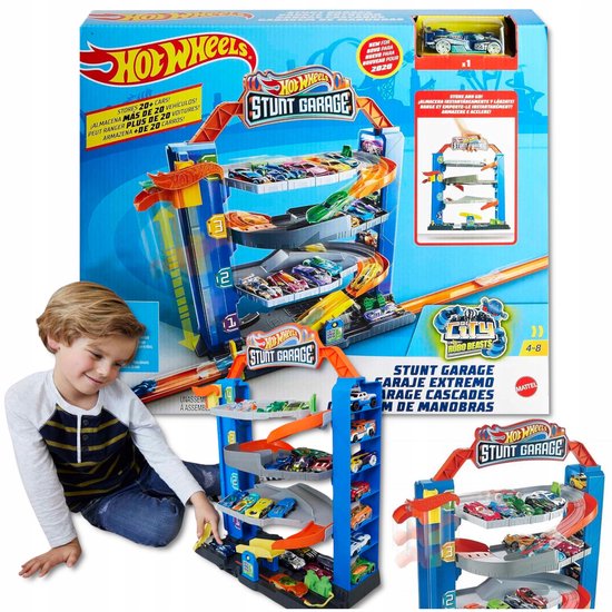Hot Wheels Rondell Garage met Lift - Draaiende Parkeergarage met 4 Niveaus van Merkloos