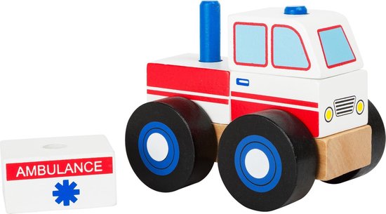 Houten Ambulance Bouwvoertuig - Small Foot van Small Foot