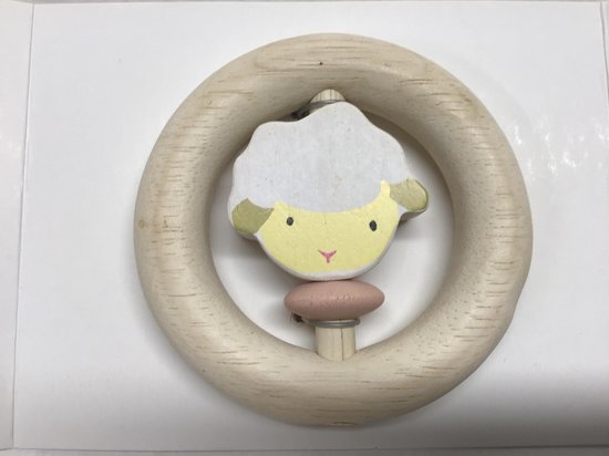 Houten Baby rammelaar Schaap van Label Label