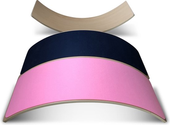 Houten balance board Jindl met vilt roze van Houten
