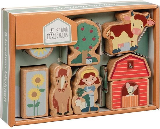 Houten Boerderij Blokken van Houten