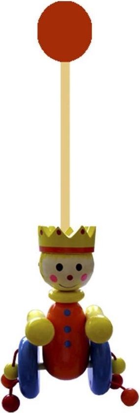 Houten duwfiguur Koning van Jouéco