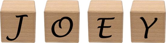 Houten gepersonaliseerde naamblokken - kraamcadeau - letterblokken - 6 geboorteblokken - symbolen ook mogelijk van Letterfest