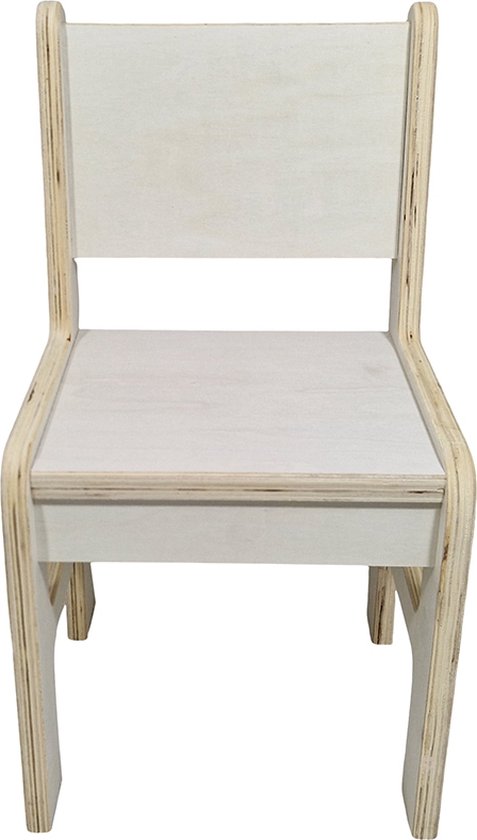 Houten kinderstoeltje - kinder stoel hout ongelakt van Merkloos