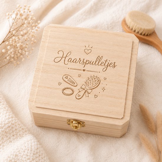 Houten kistje: Haarspulletjes