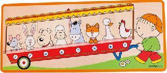 Houten legpuzzel jonge dieren van Houten