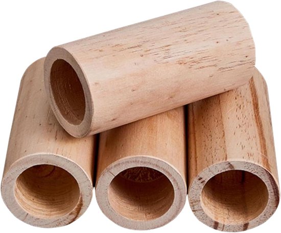 Houten meubelverhogers - Bankpoten verhogers - Meubels verhogen - Verstelbare hoogte - Set van 4 - Houtkleur