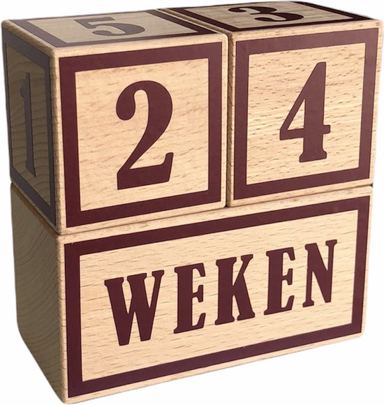 Houten mijlpaalblokken - bordeaux rood - kraamcadeau - leeftijden en momenten - 3 blokken van The Milk Memoirs