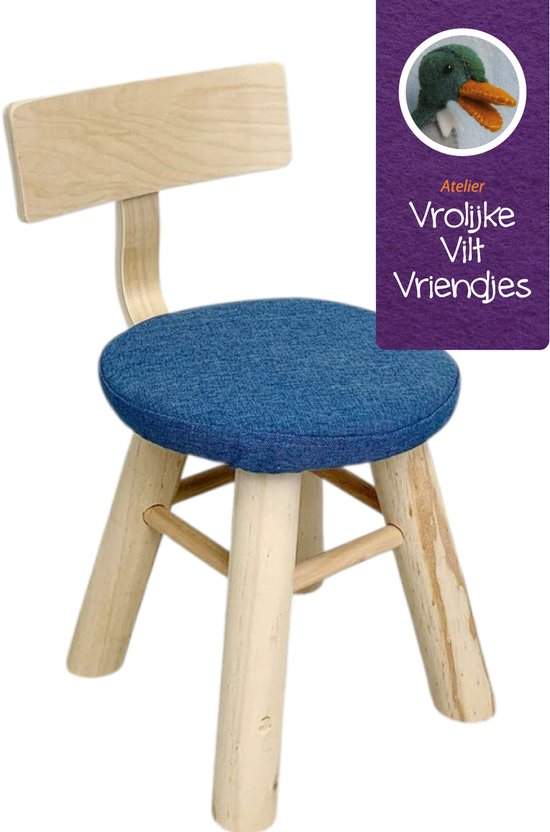 Houten Peuterstoel ( hoes heeft diverse kleuren )